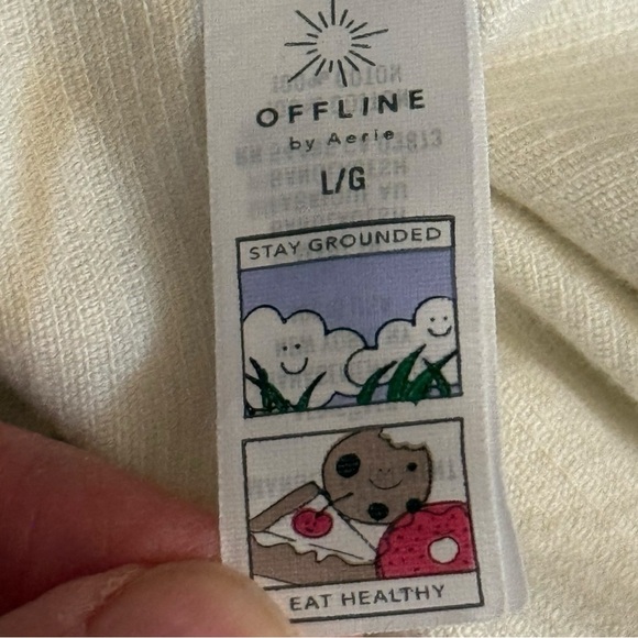 Offline by Aerie Me-Day Oversized Button Down Shirt Jacket in Cream - Size L - Picture 6 of 10